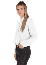 Load image into Gallery viewer, Women's Fleece Crop Hooded Sweatshirt