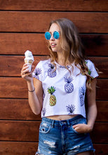 Load image into Gallery viewer, Women's All-Over Print Crop T-Shirt