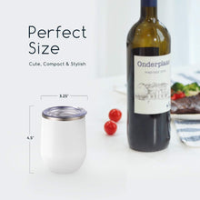 Load image into Gallery viewer, 12 oz Stainless Steel Wine Tumbler with Straw