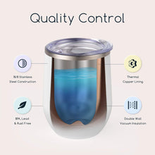 Load image into Gallery viewer, 12 oz Stainless Steel Wine Tumbler with Straw