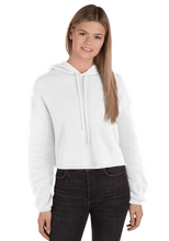 Load image into Gallery viewer, Women's Fleece Crop Hooded Sweatshirt