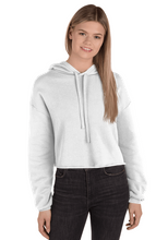 Load image into Gallery viewer, Women&#39;s Fleece Crop Hooded Sweatshirt
