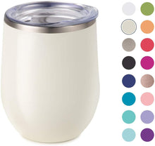 Load image into Gallery viewer, 12 oz Stainless Steel Wine Tumbler with Straw
