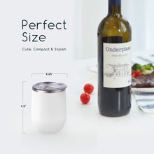 Load image into Gallery viewer, 12 oz Stainless Steel Wine Tumbler with Straw
