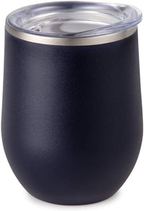 12 oz Stainless Steel Wine Tumbler with Straw